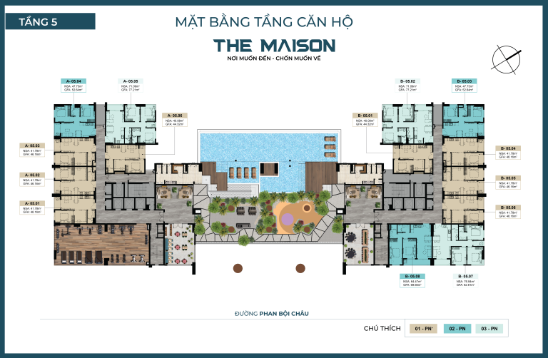 Mặt bằng tầng 5 The Maison