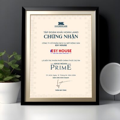 chứng nhận phân phối khải hoàn prime