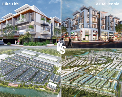 So sánh Elite Life và T&T Millennia City nhà phố nào đáng mua?
