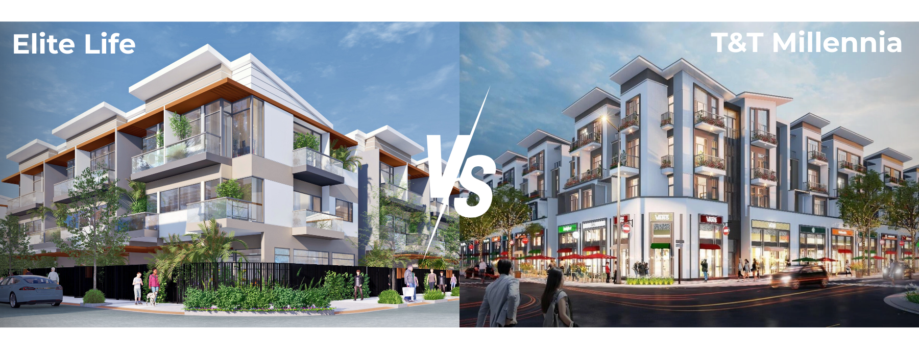 Hai dự án nhà phố khu Nam - Ai hơn ai?