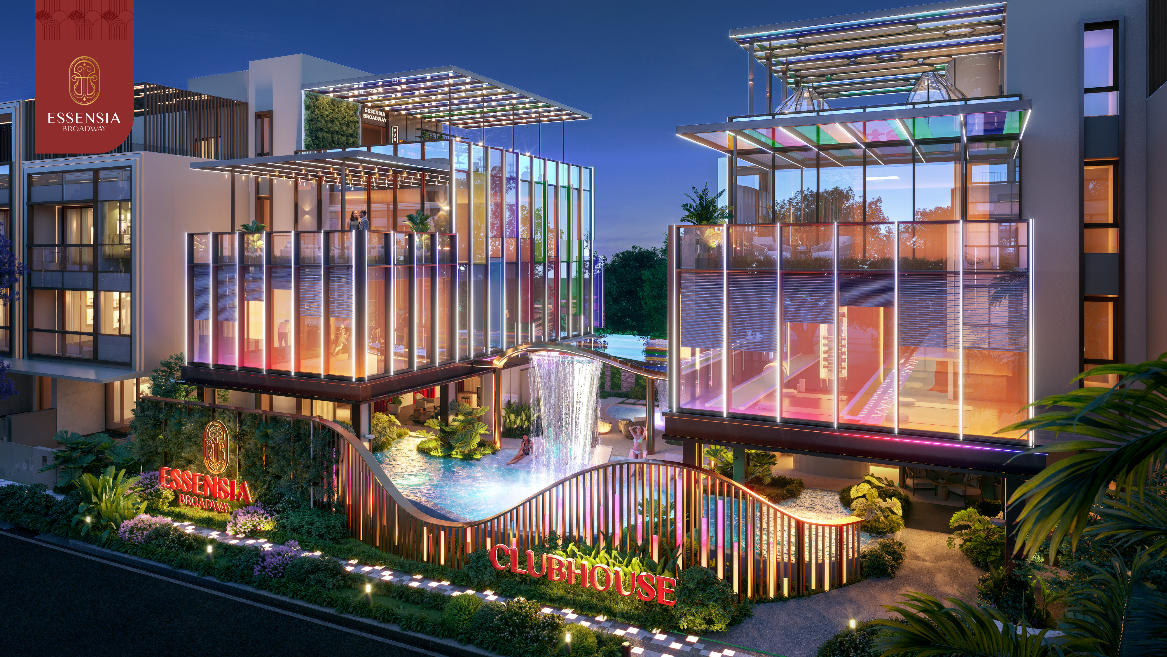 Hồ bơi thác nước sợi quang