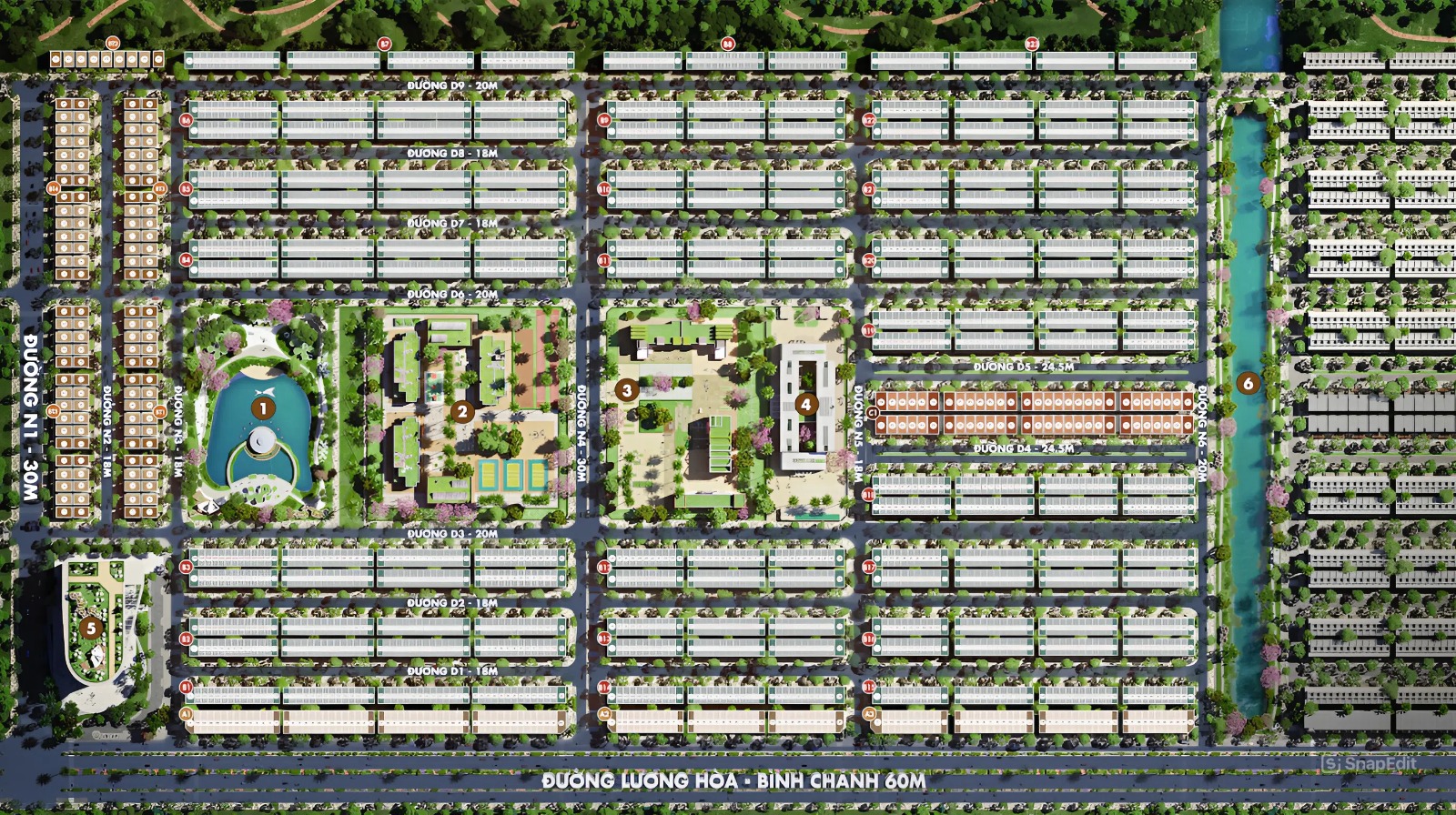 Mặt bằng phân khu tổng