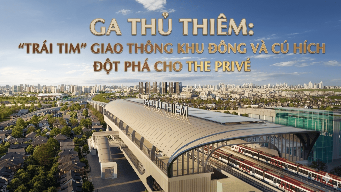 GA THỦ THIÊM: "TRÁI TIM" GIAO THÔNG KHU ĐÔNG VÀ CÚ HÍCH ĐỘT PHÁ CHO THE PRIVÉ