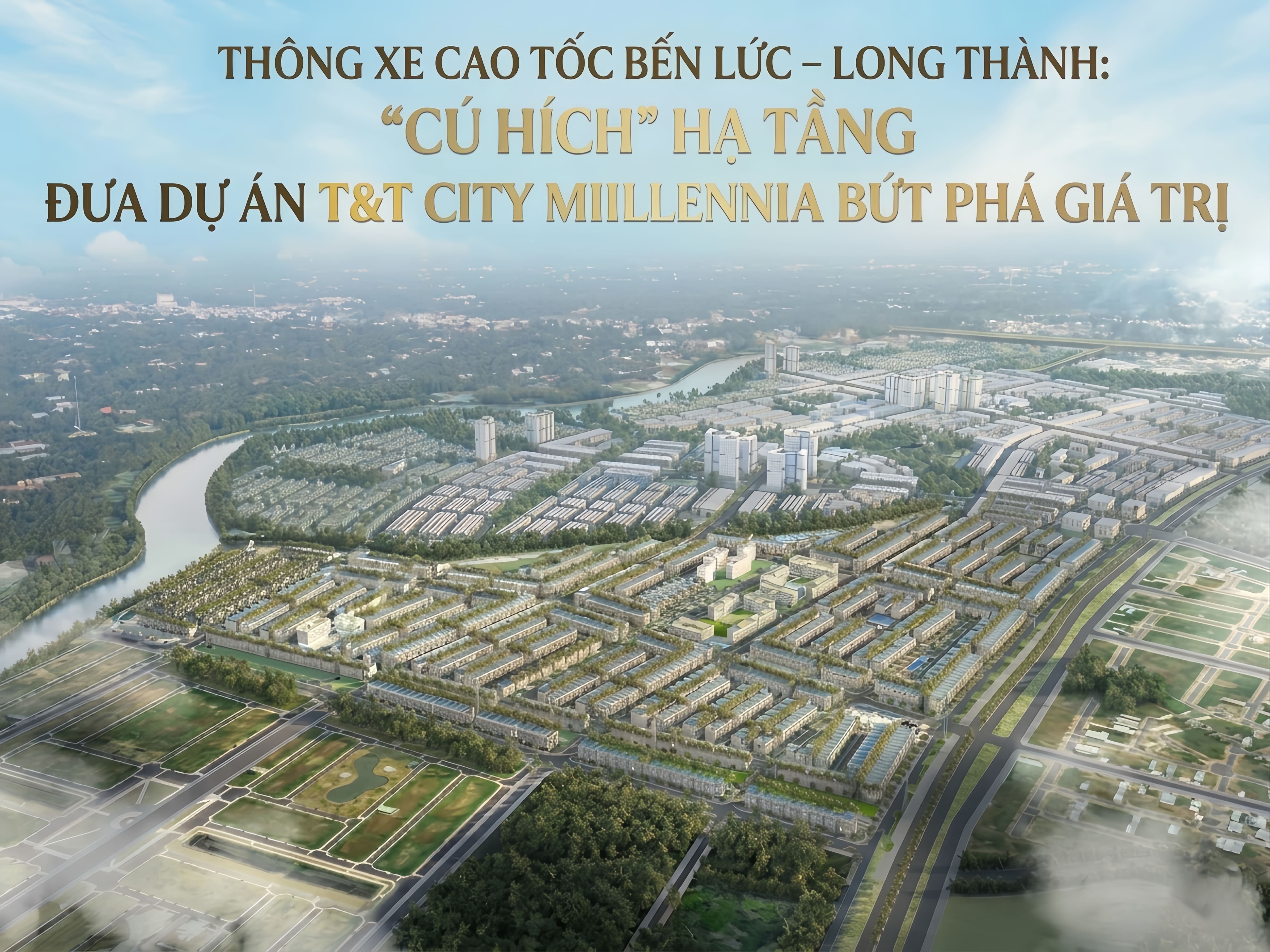 Thông xe cao tốc Bến Lức – Long Thành: “Cú hích” hạ tầng đưa dự án T&T City Millennia bứt phá giá trị