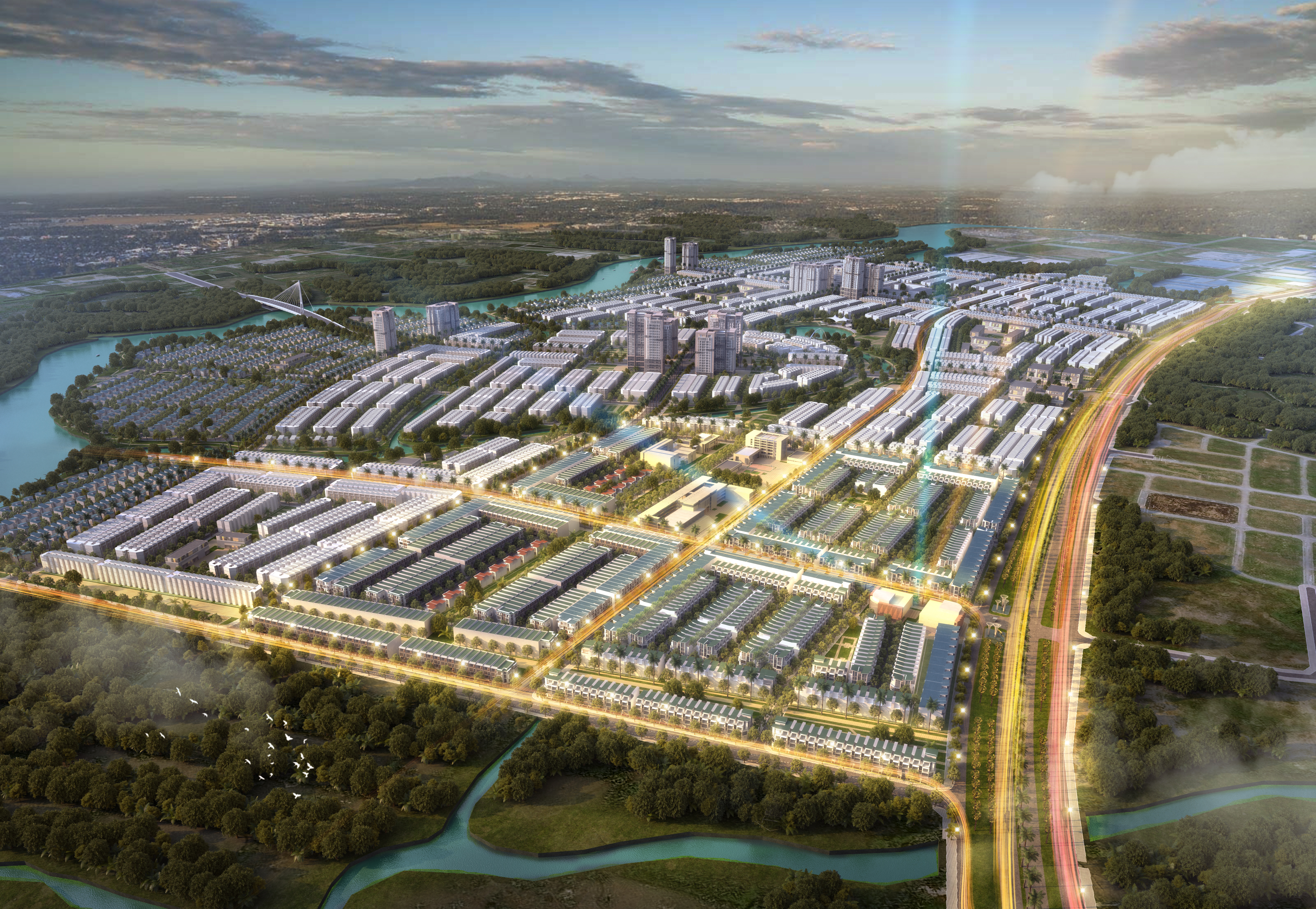 Phối cảnh tổng thể T&T City Millennia – Đại đô thị vệ tinh sầm uất với quy mô gần 300ha tại cửa ngõ Nam Sài Gòn.